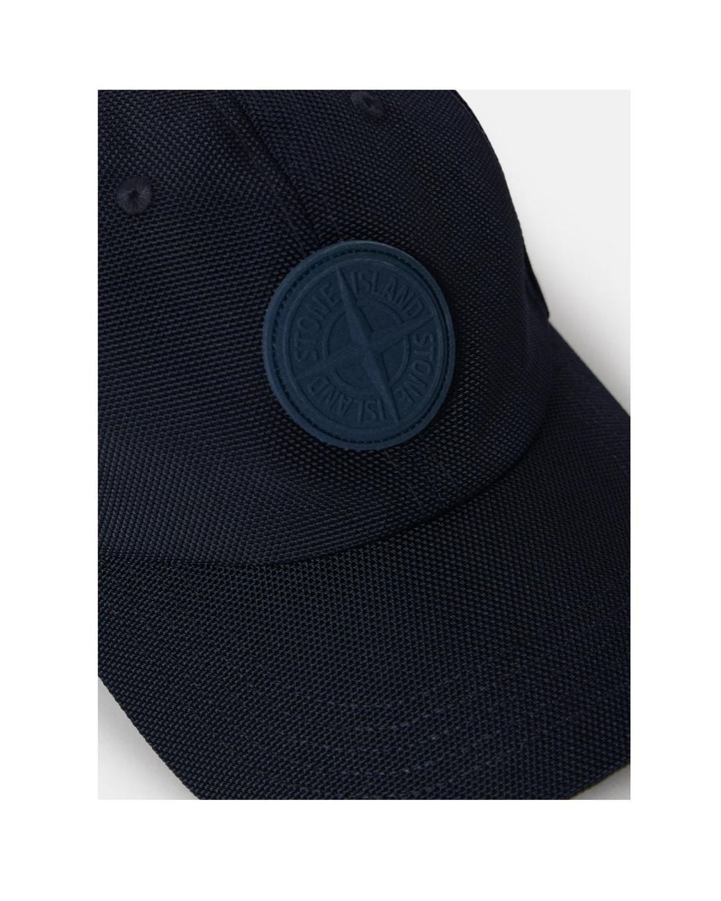 Stone Island Blue Compass Patch Baseball Cap for men