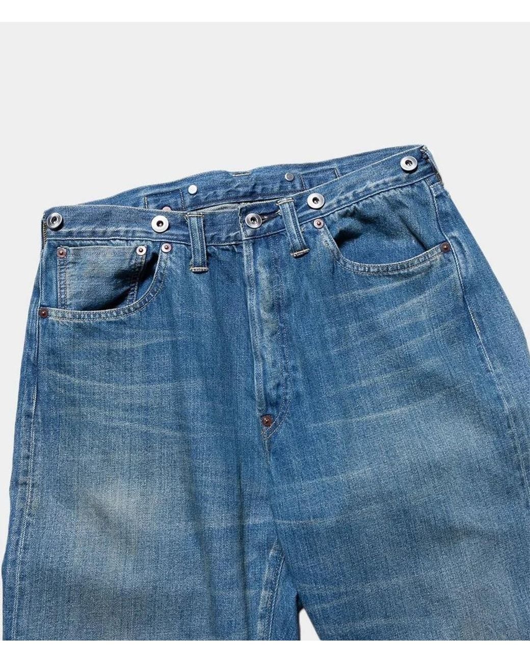 A.PRESSE Blue No 2 Washed Straight-Leg Jeans for men