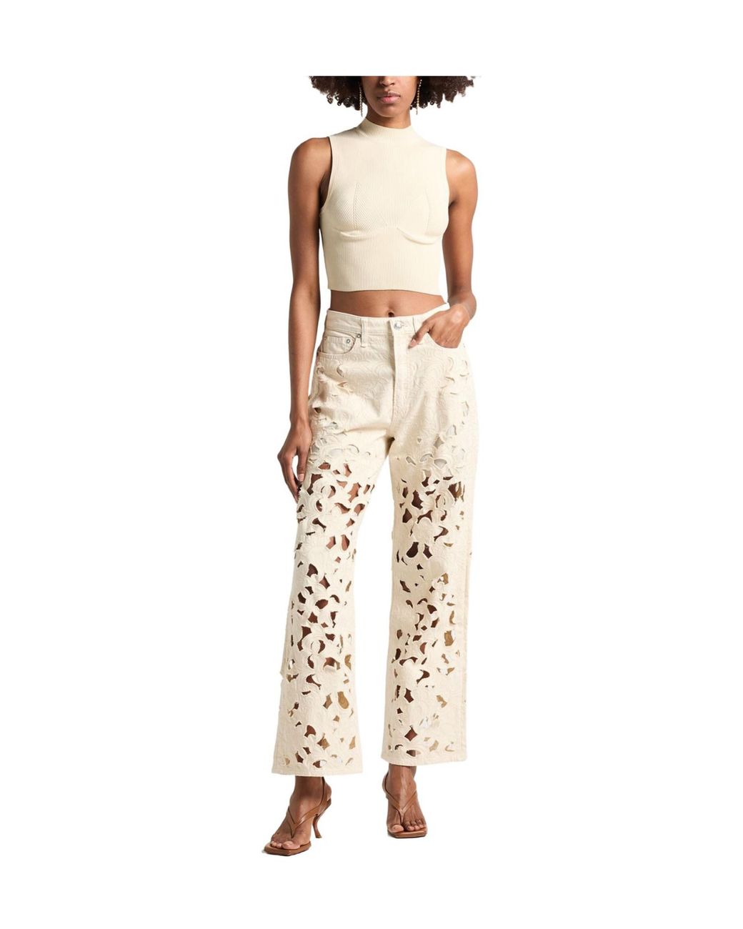 Rag & Bone Natural Plain Colour Denim Trousers