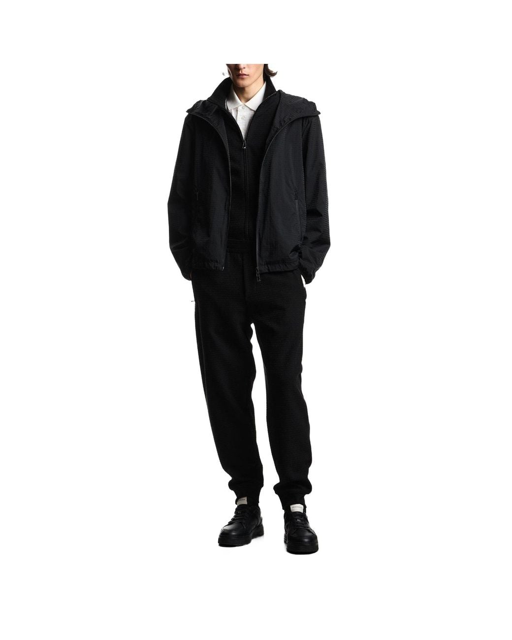 Emporio Armani Blue Hooded Jacket for men