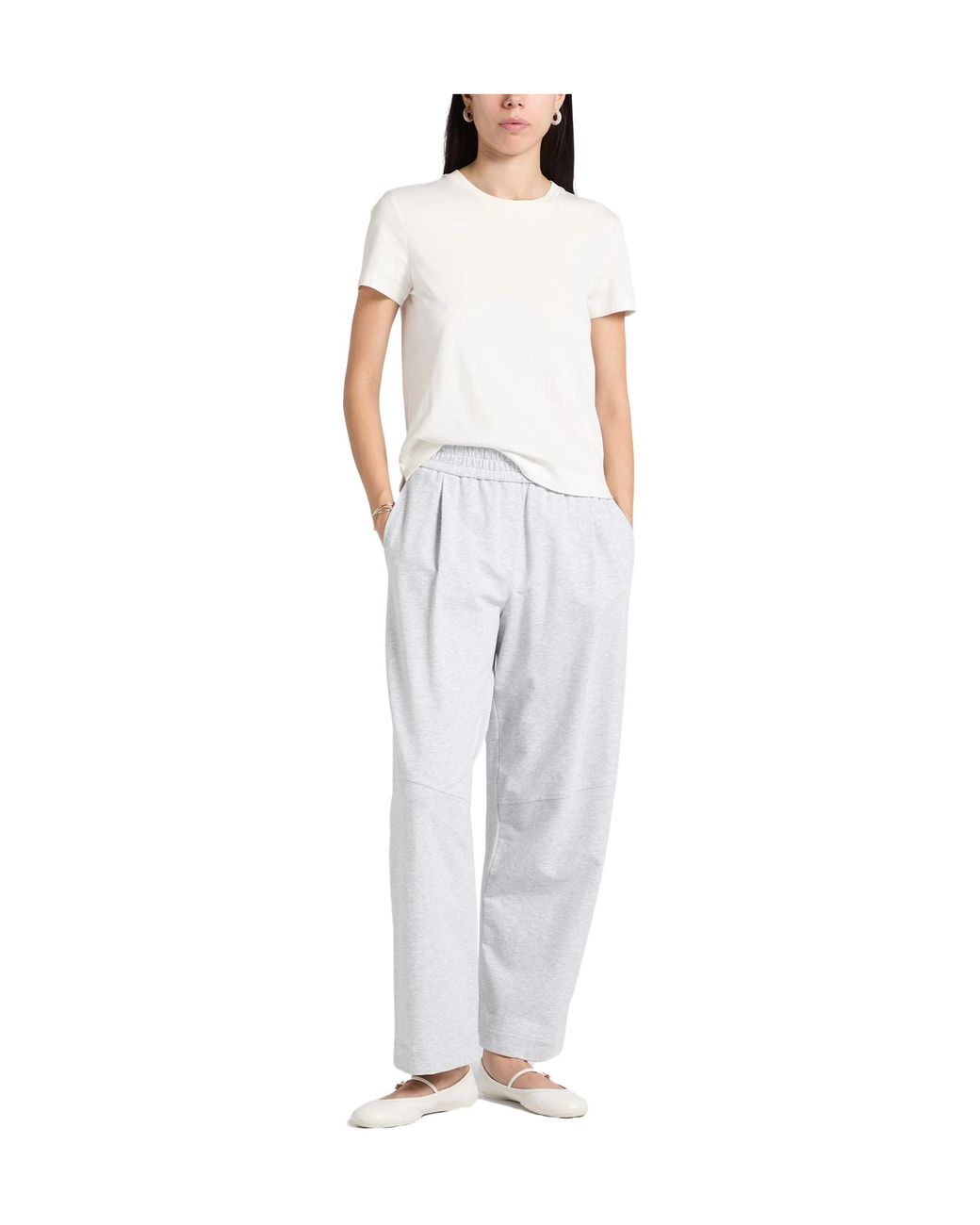 Brunello Cucinelli White Solidcolor Sweatpants