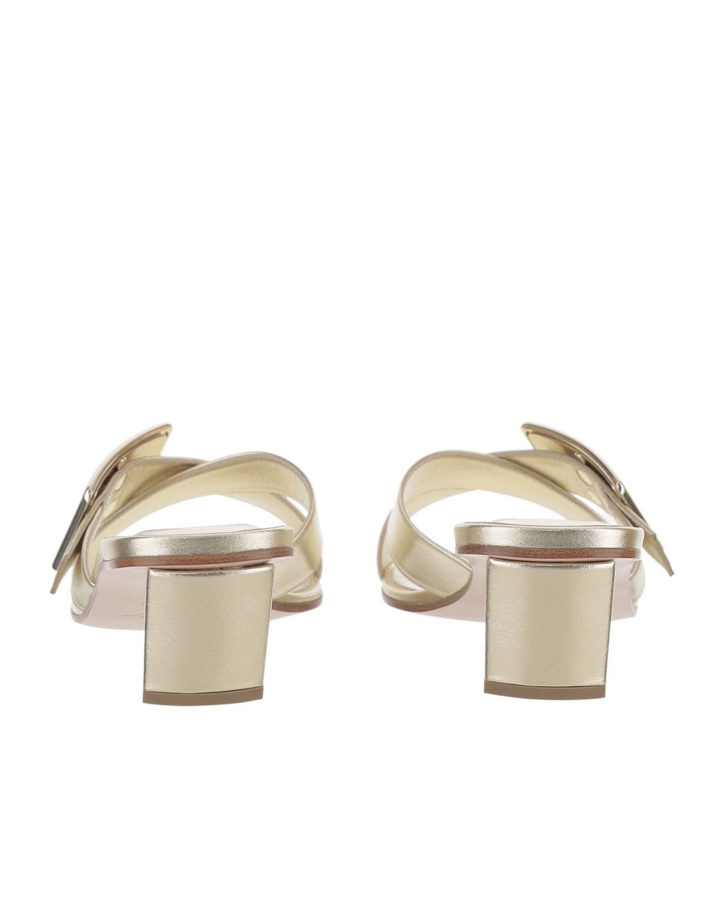 Roger Vivier White Buckled Sandals