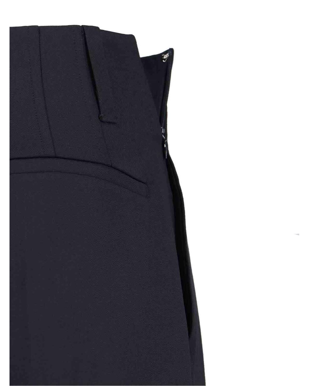 Victoria Beckham Black Wide-Leg Trousers
