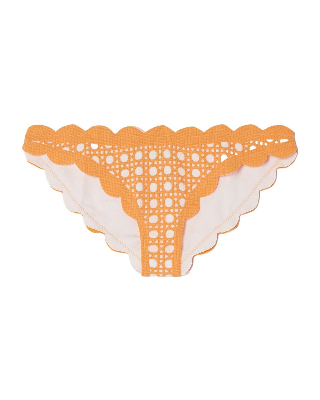 Marysia Swim Orange Carved-Pattern Bikini Triangle Panties