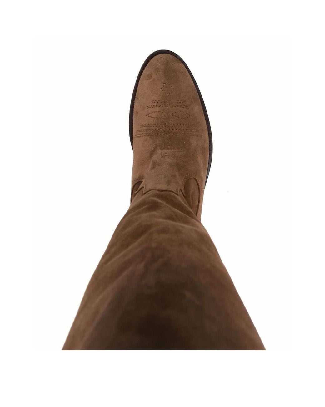 Via Roma 15 Brown Western Knee-High Boots