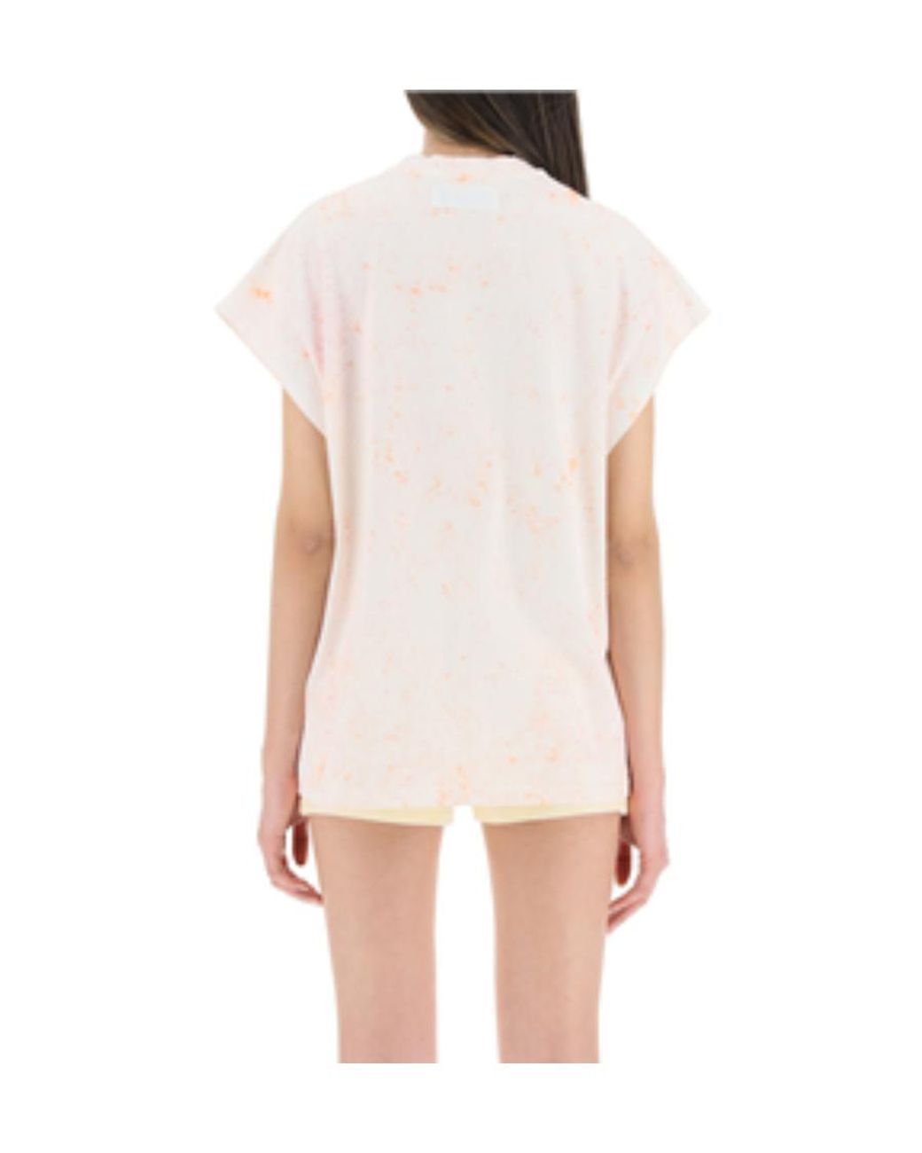 Stella McCartney White Graphic-Print Cap-Sleeved T-Shirt