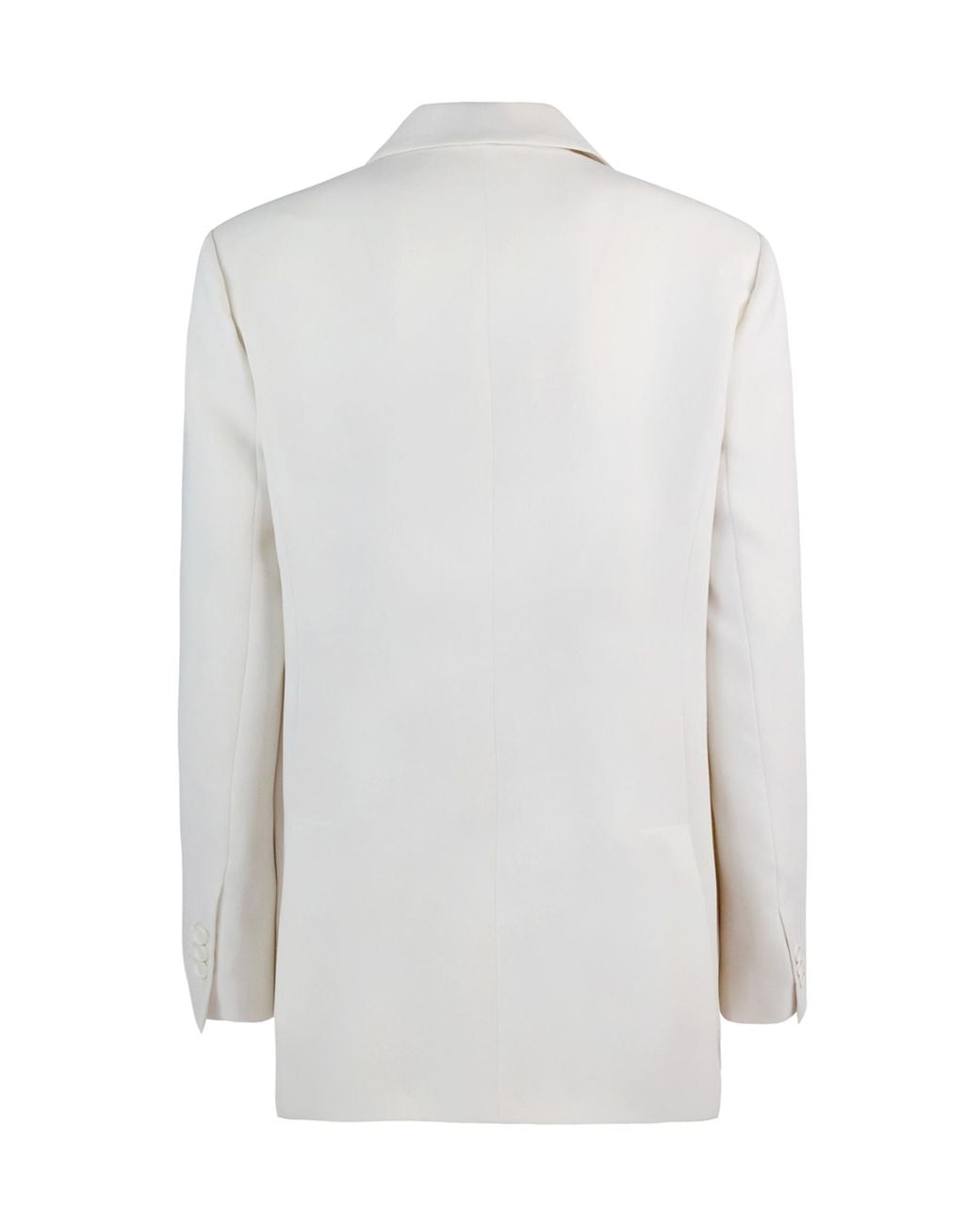 P.A.R.O.S.H. White Double Lapel Single-Breasted Suit Jacket