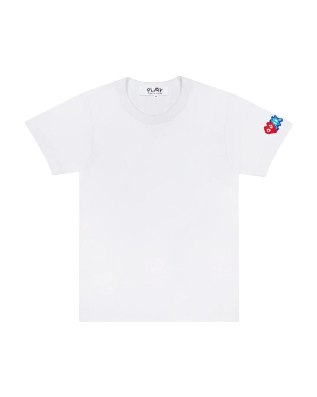 COMME DES GARÇONS PLAY White Comme Des Garçons Play Logo Patch Crewneck T-Shirt for men