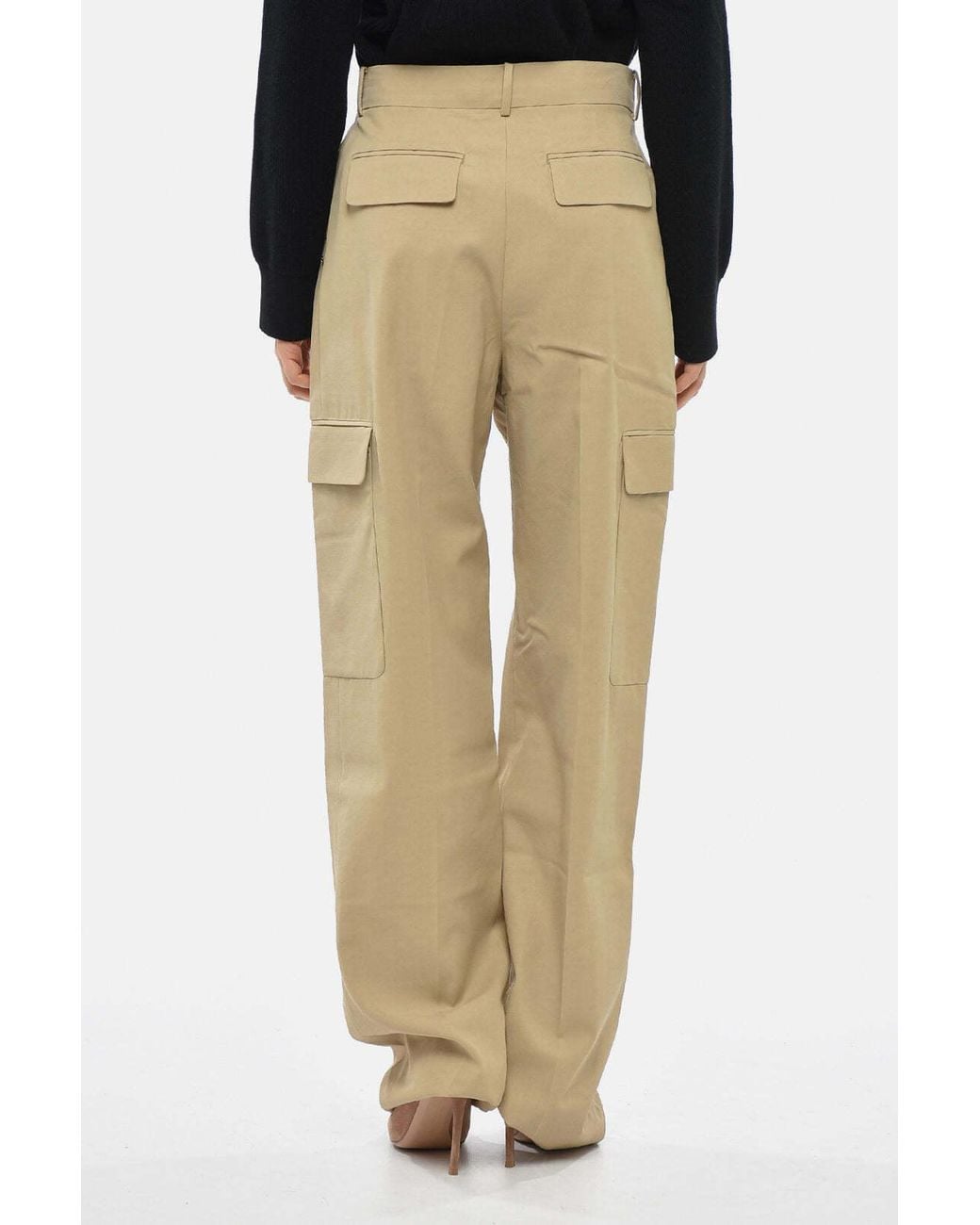 Max Mara Natural Jacopo Double-Pleated Cargo Trousers