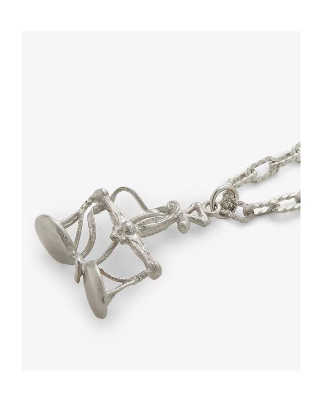 Fendi White Colored Metal Necklace