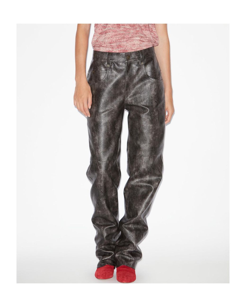 Isabel Marant Gray Isabel Marant Étoile Coralea High-Waist Pants