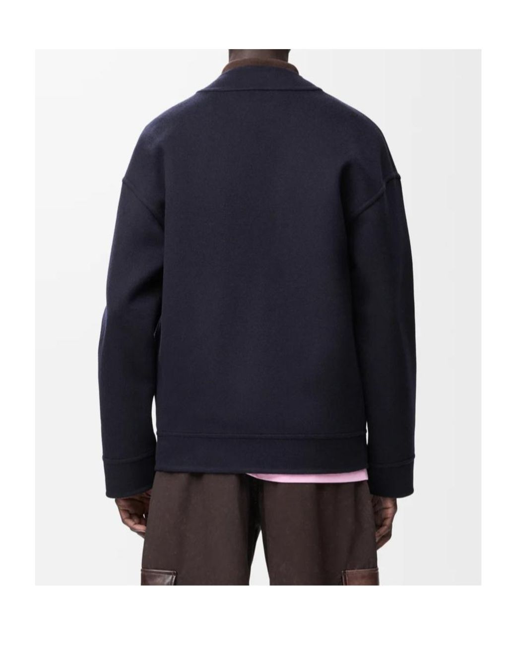 Loewe Blue V-Neck Knitted Cardigan for men
