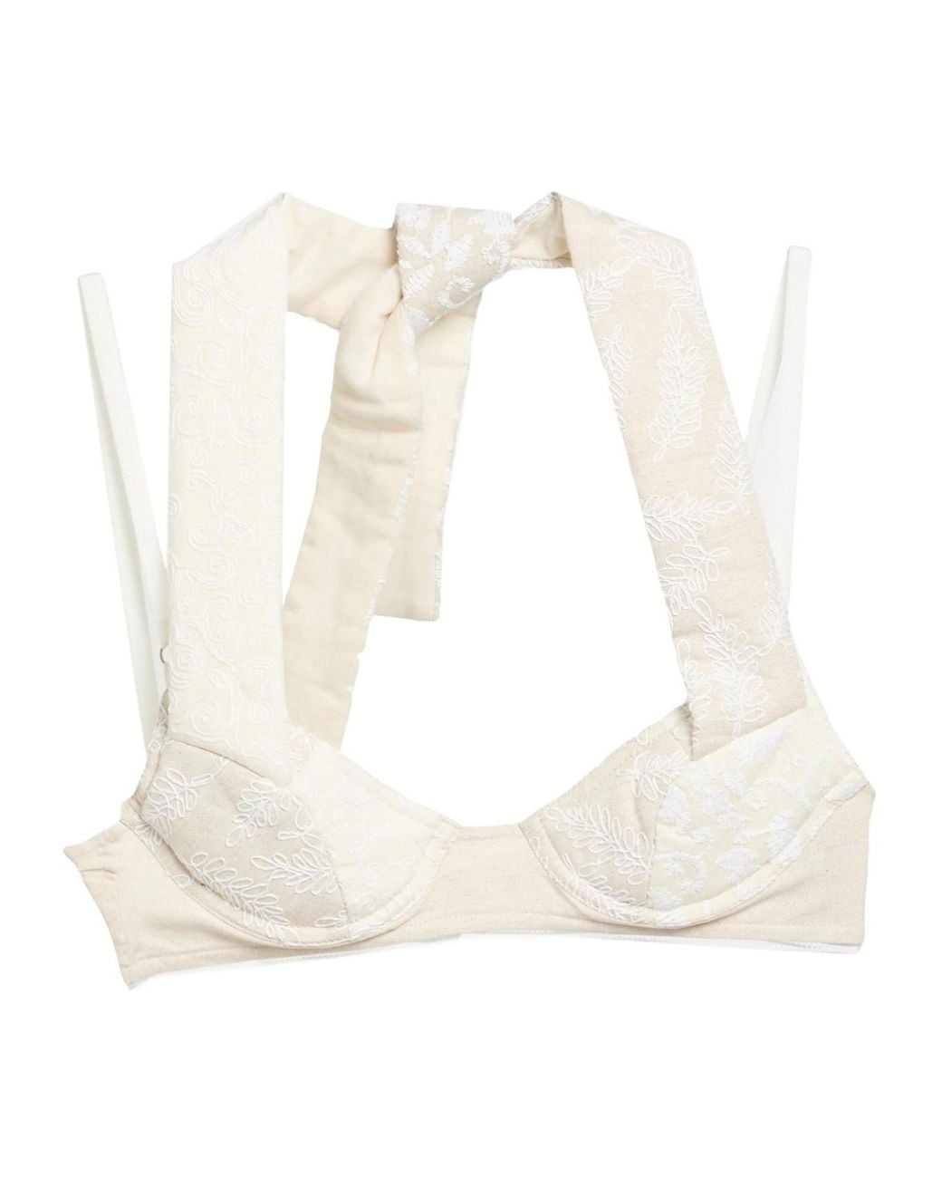 Jacquemus White Ivory Top Cotton, Linen