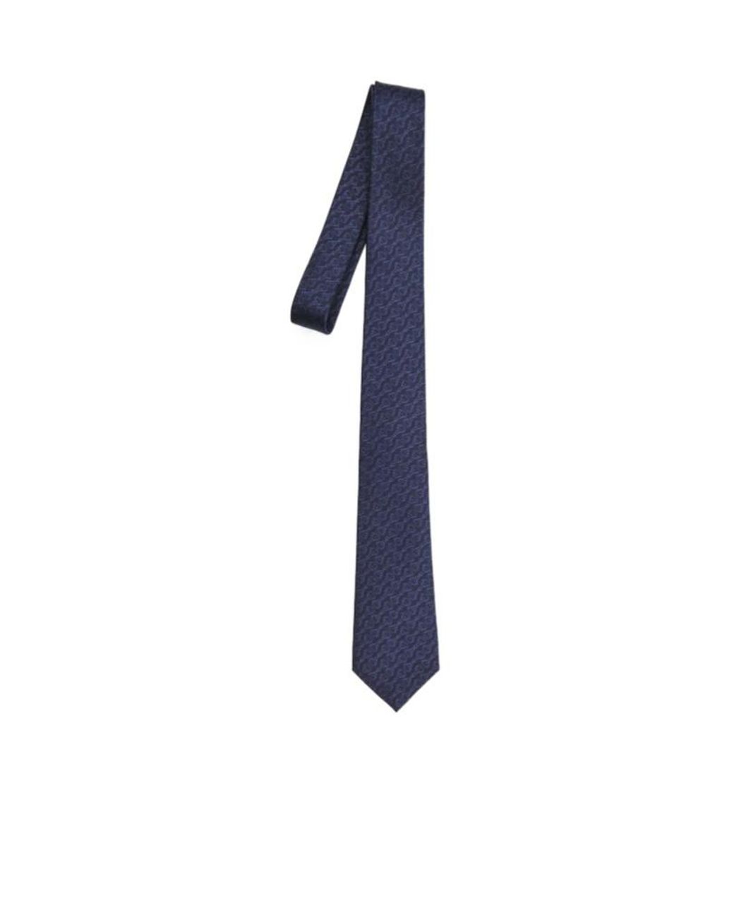 Gucci Blue Pattern-Jacquard Tie for men