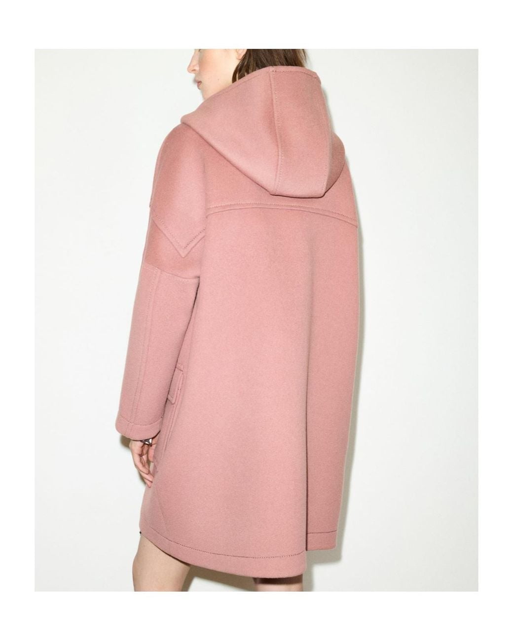 MAX&Co. Pink Wool-Blend Duffel Coat