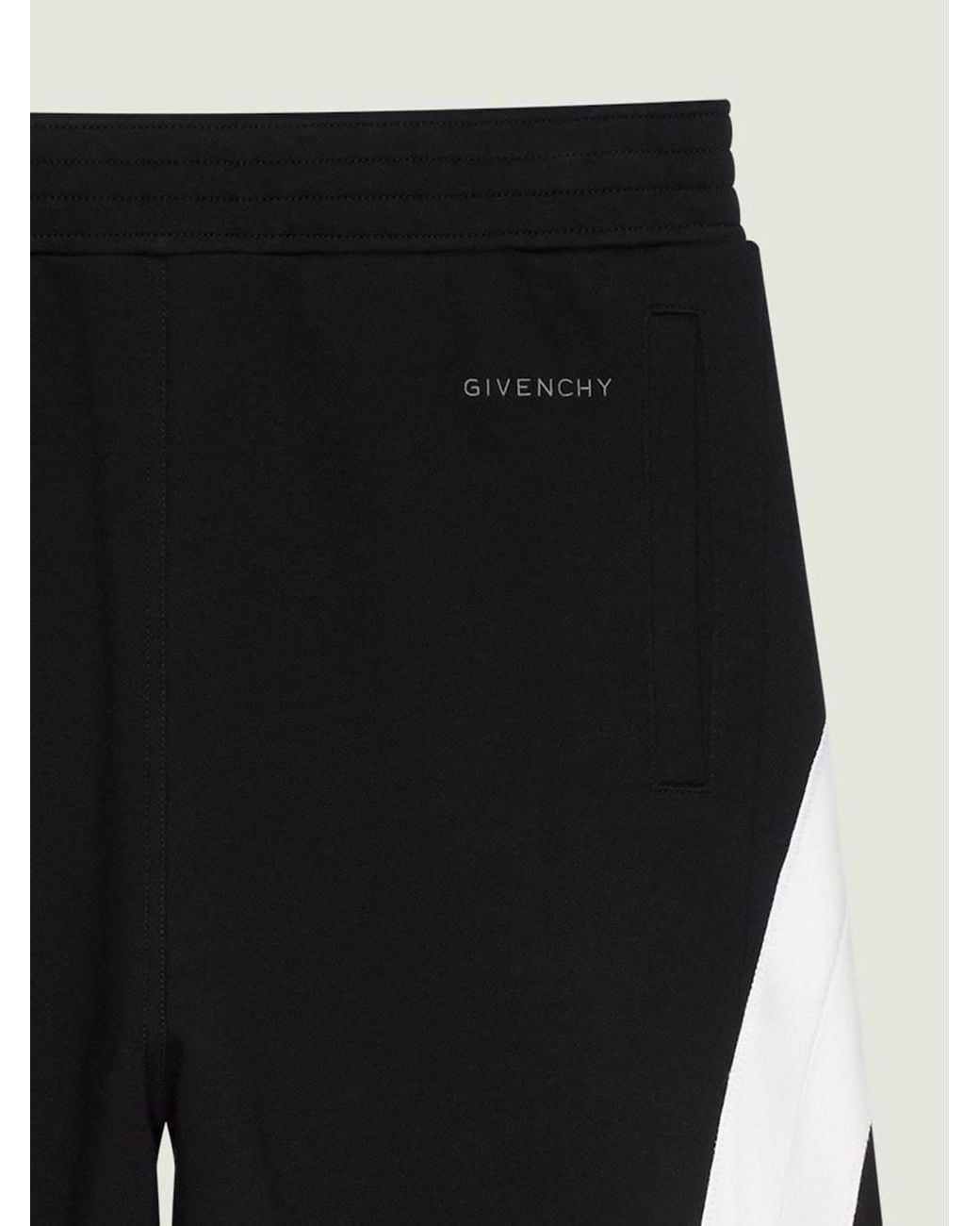 Givenchy Black Signature Embroidered Jogger Pants for men