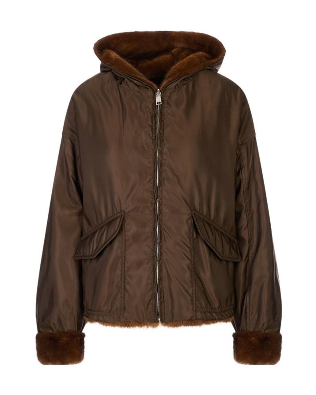 Blancha Brown Reversible Fur