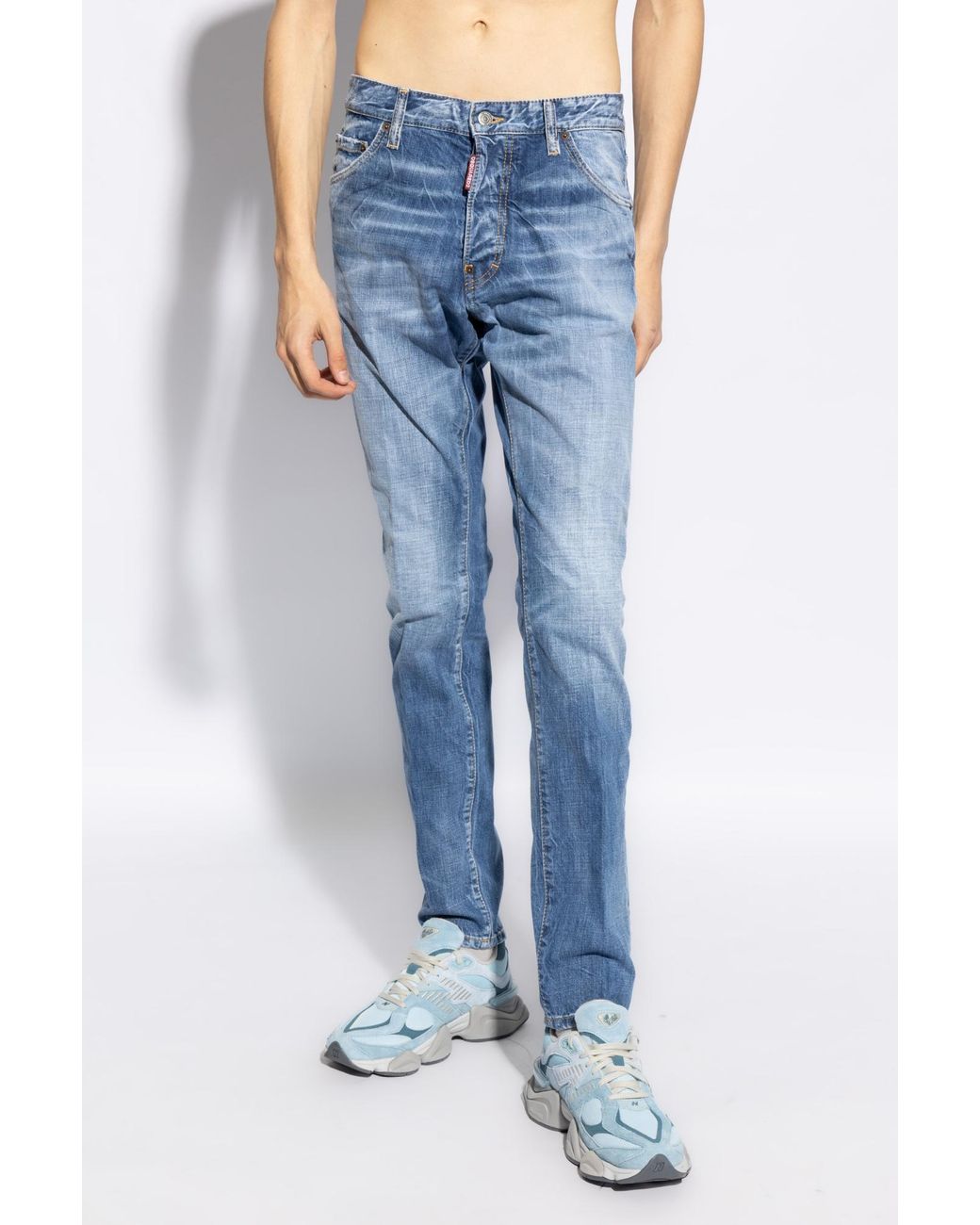 DSquared² Blue Cool Guy Logo Patch Denim Jeans for men