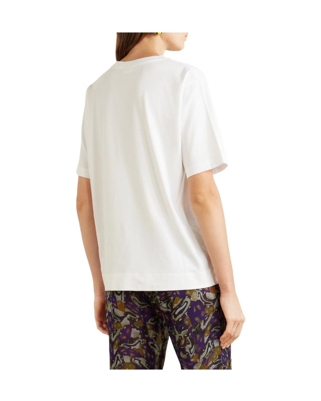 Dries Van Noten White Crew Neck Mid-Sleeve Tee