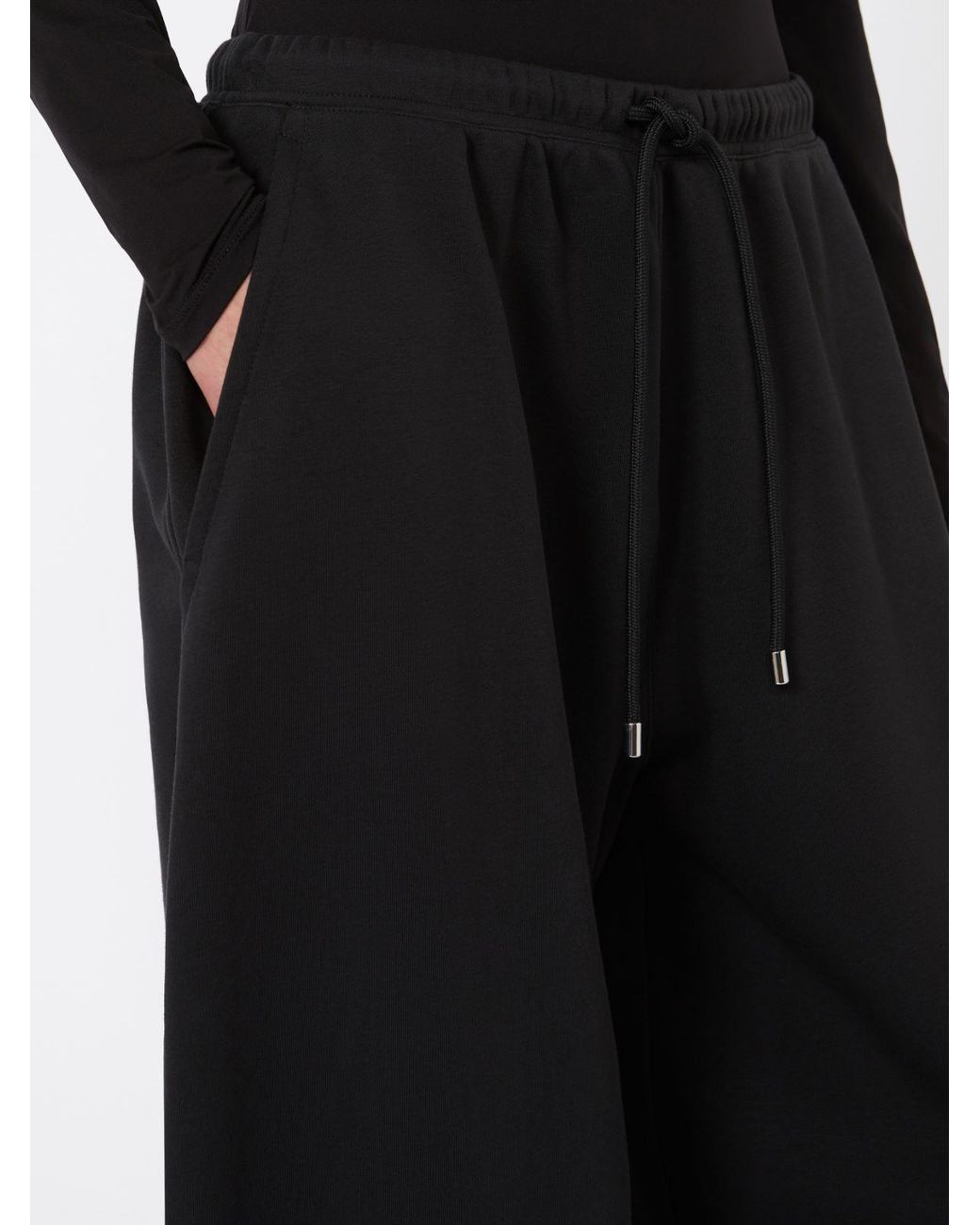 Sportmax Black Drawstring-Waist Track Pants