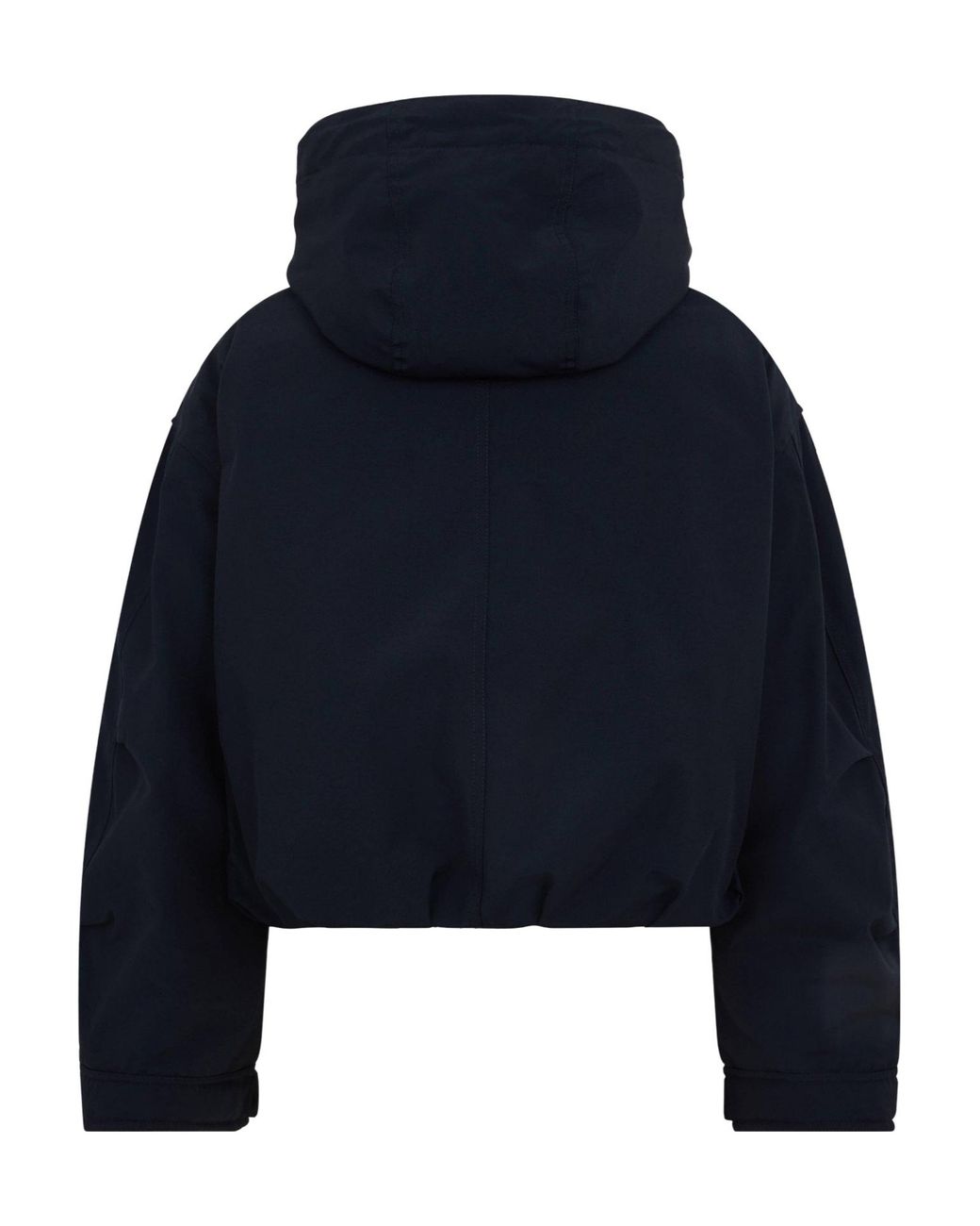 Moncler Blue Cropped Hooded Jacket