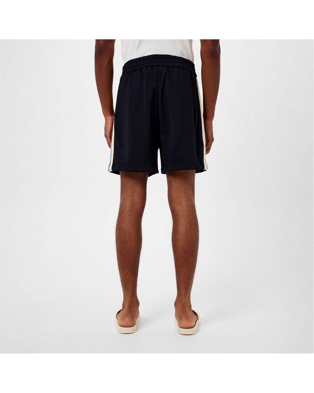 Palm Angels Black Classic Track Shorts for men