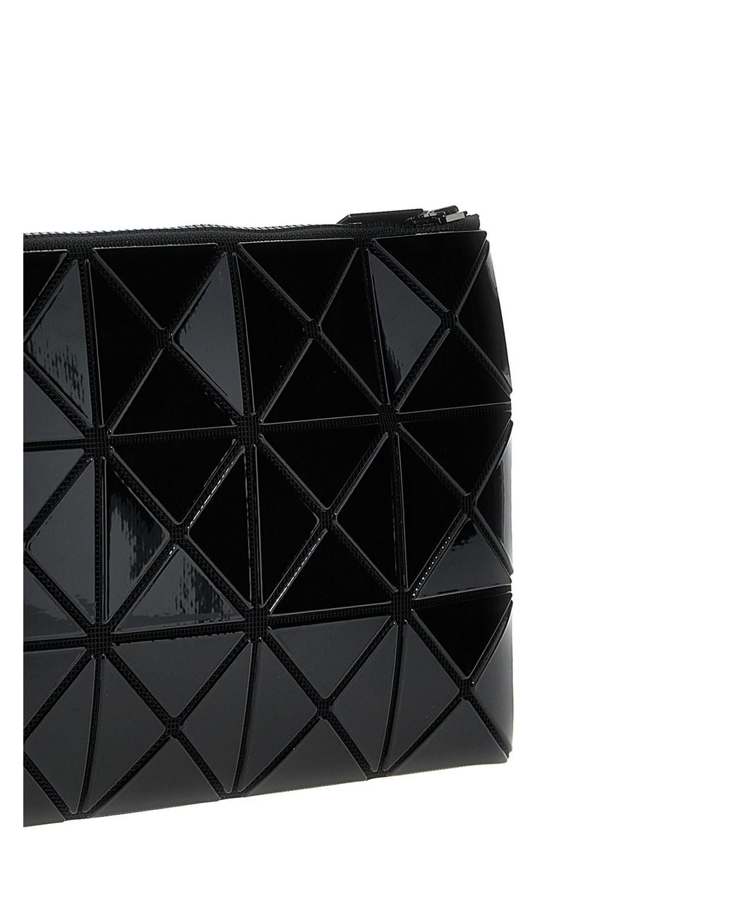 Issey Miyake Black Geometric-Patterned Shoulder Bag