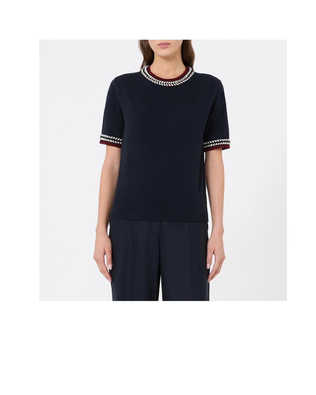 Max Mara Black Short-Sleeved Knitwear