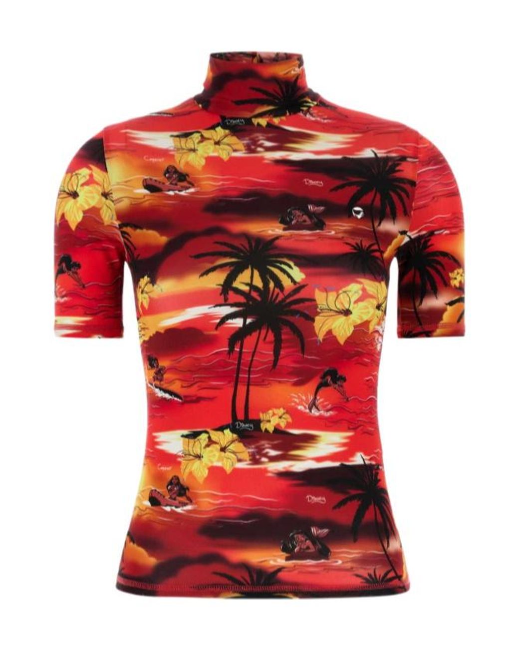 Coperni Red X Disney Tropical High Neck Fitted Top
