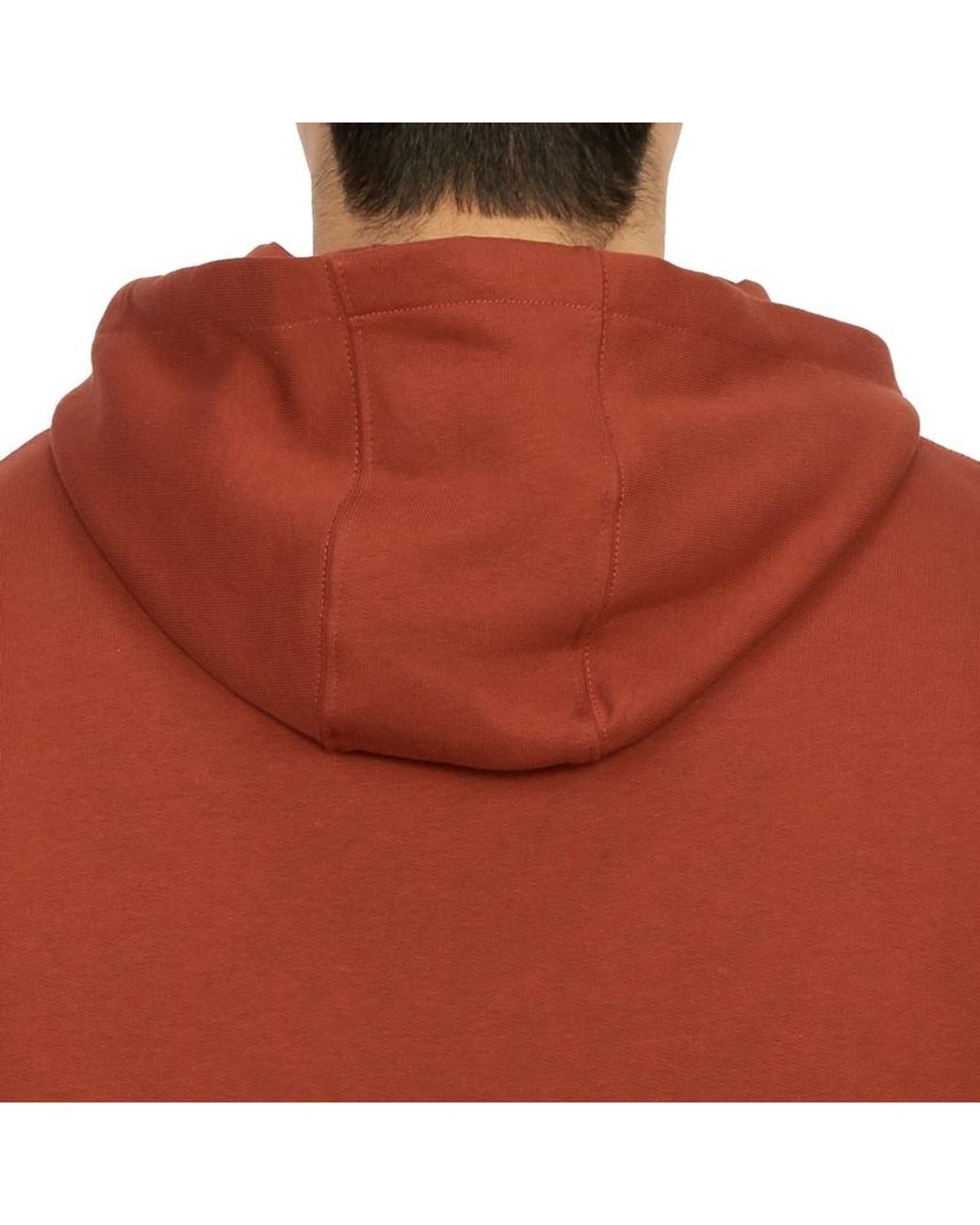 Barbour Orange X Maison Kitsuné Fox Head Embroidered Hoodie for men