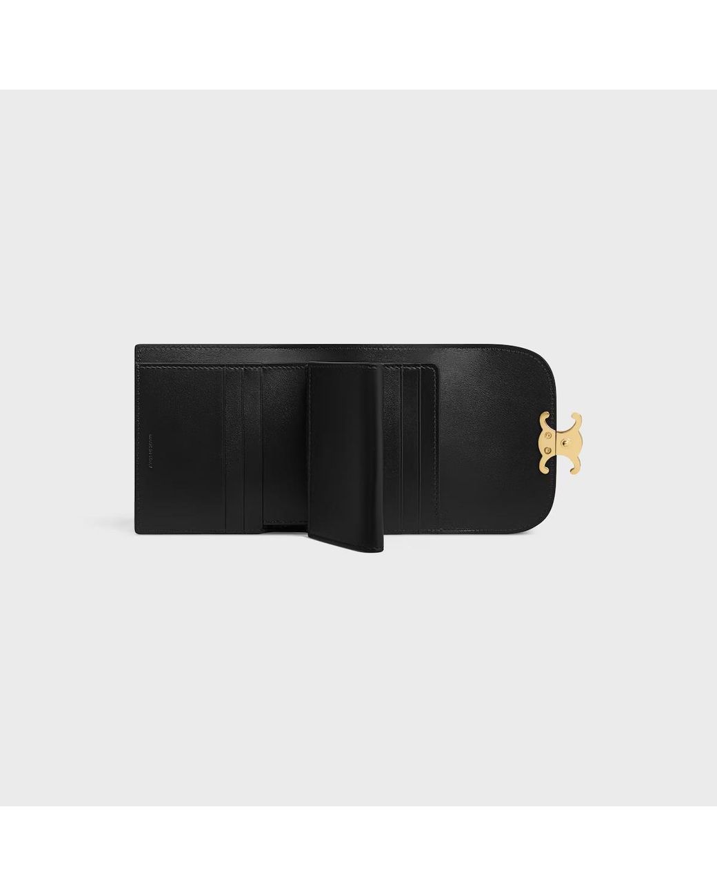 Céline Black Small Flap Wallet Triomphe