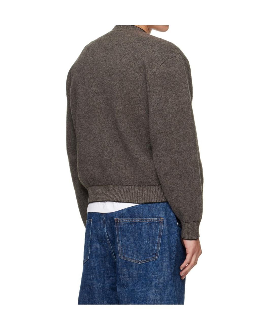 Jacquemus Gray Regular Fit Crewneck Jumper for men