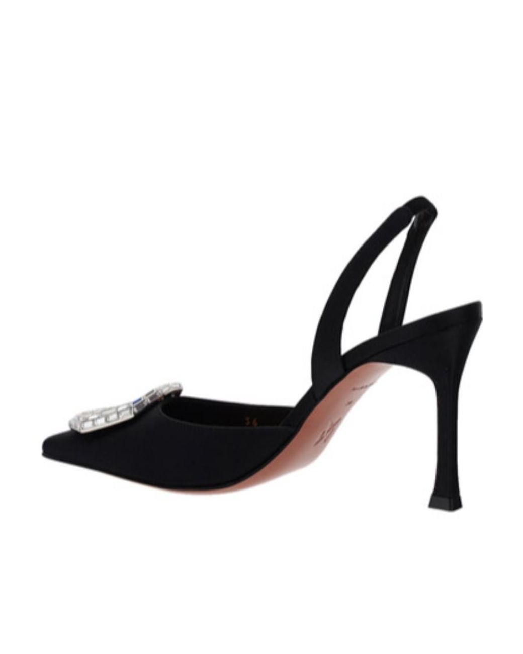 AMINA MUADDI Black Logo Pointed High Heels