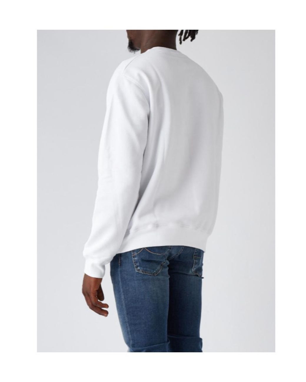 DSquared² White Logo-Printed Crewneck Sweatshirt for men