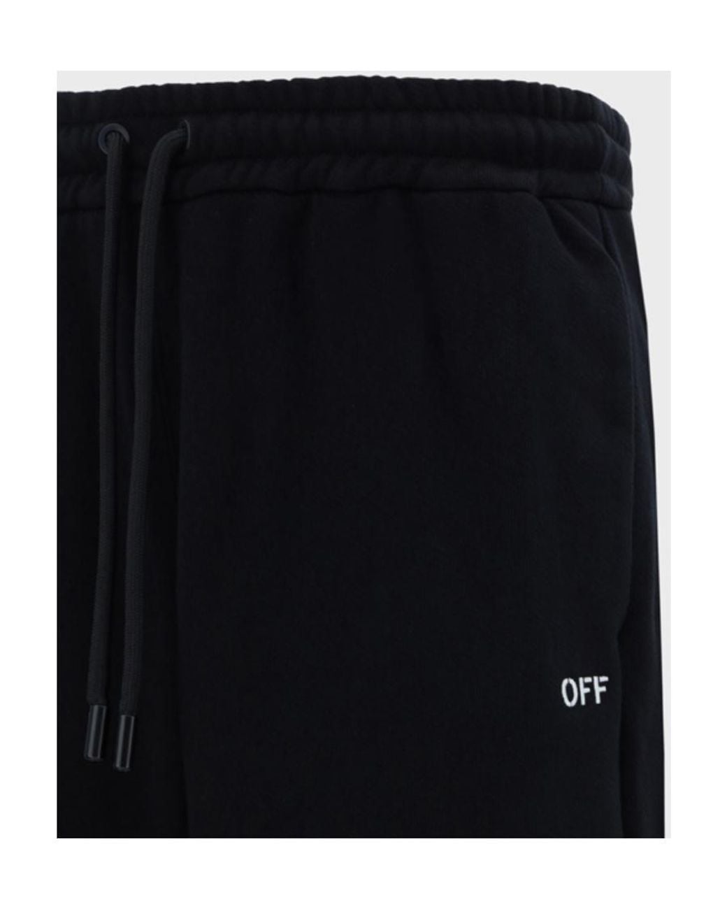 Off-White c/o Virgil Abloh Black Drawstring Mid-Rise Pants for men