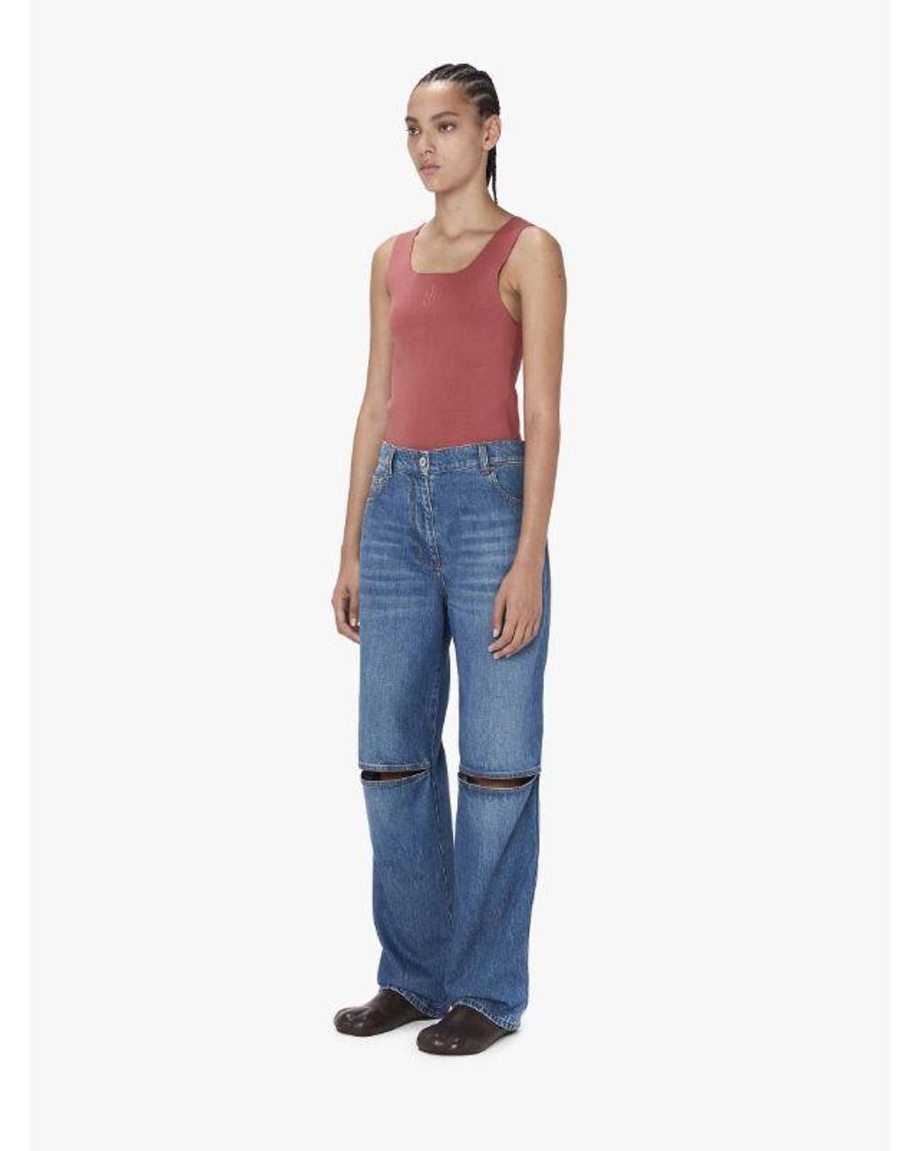 J.W. Anderson Blue Jw Anderson Cut-Out Knee Bootcut Jeans