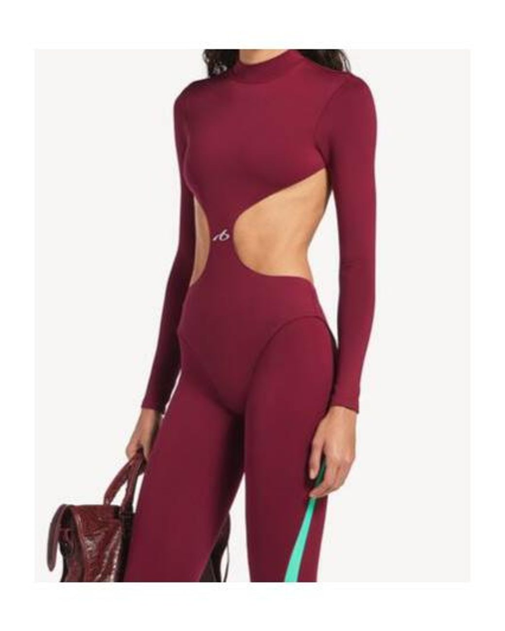 Balenciaga Red Techwear Cut-Out Bodysuit