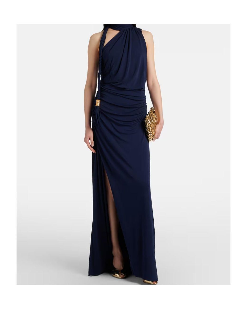 Jonathan Simkhai Blue Pleated Detail Dress
