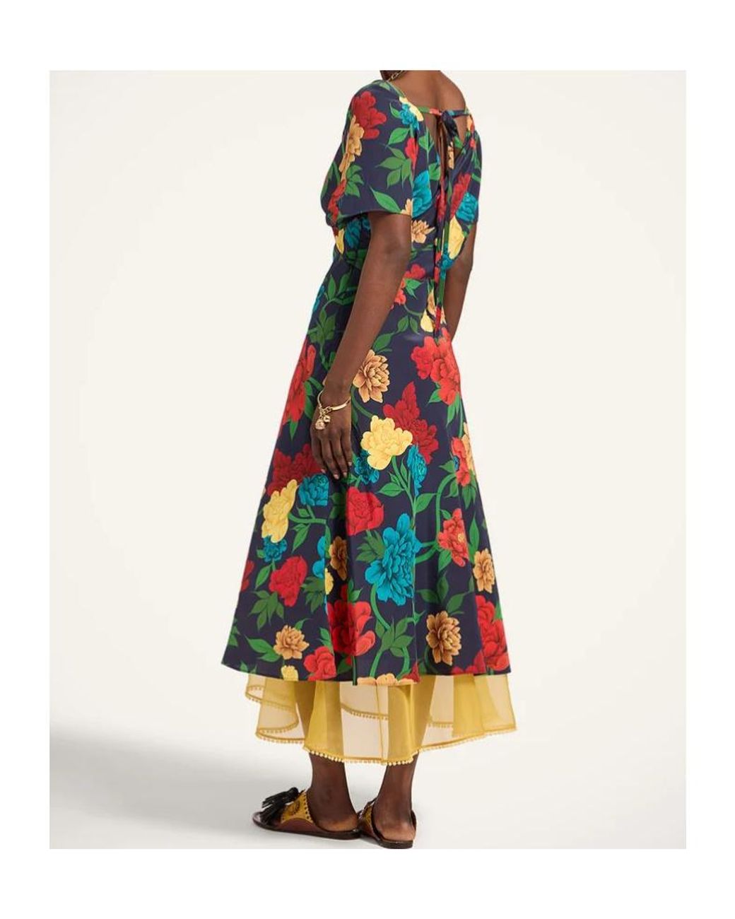 LaDoubleJ Multicolor Floral A-Line Dress