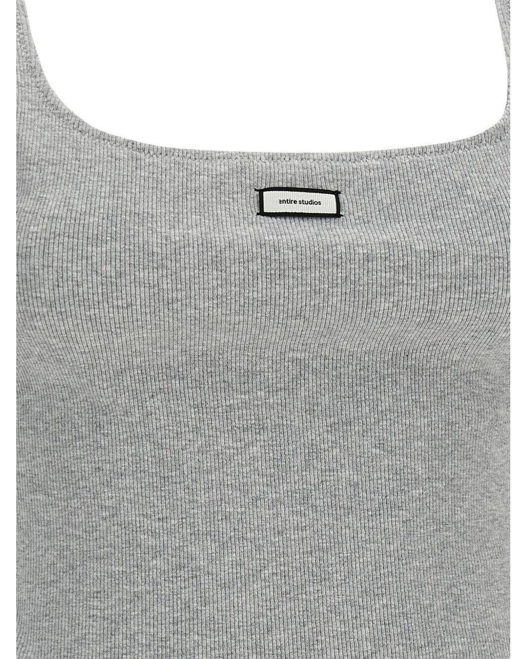 Entire studios Gray Lounge Ribbed Tank Top