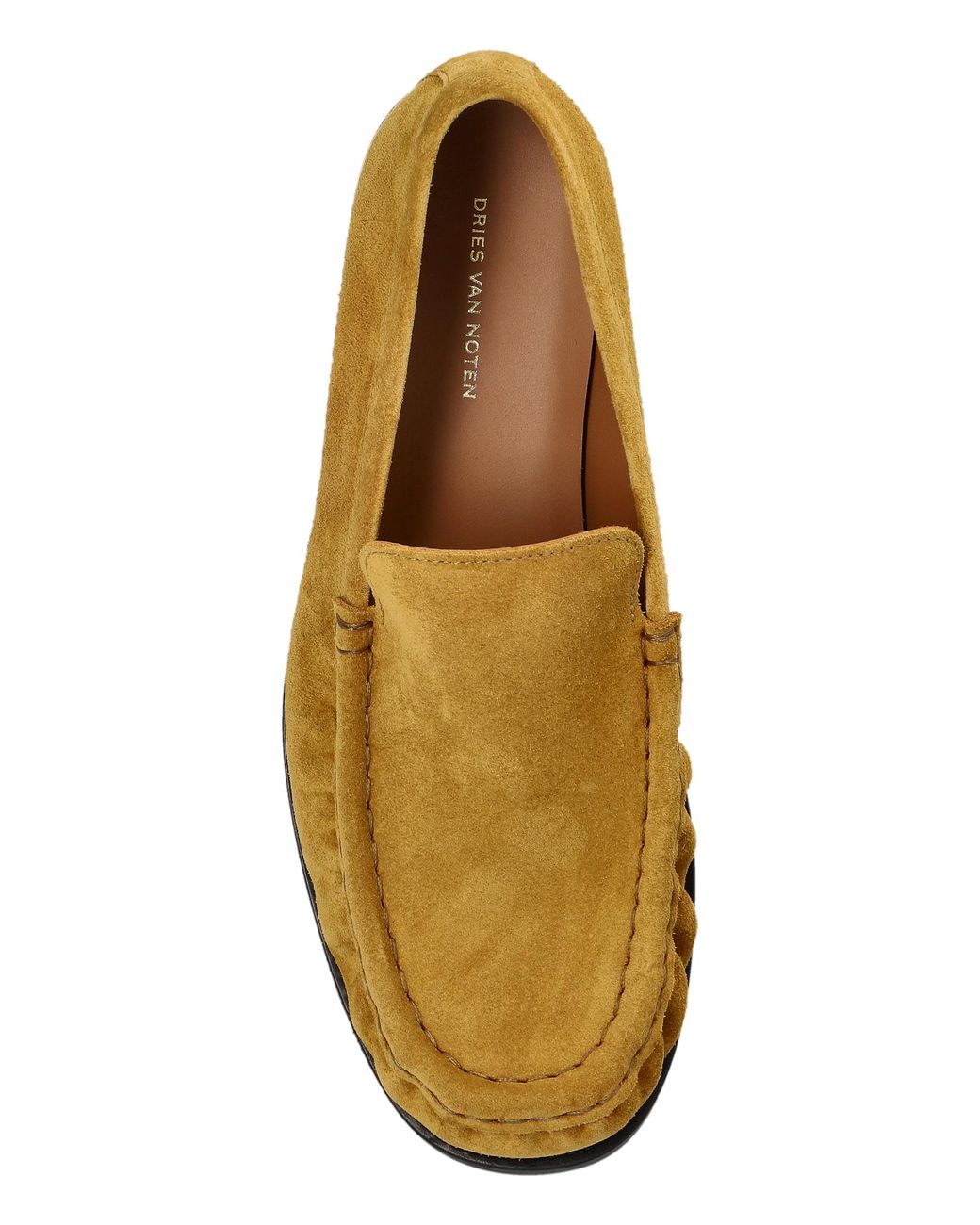 Dries Van Noten Brown Round-Toe Loafers
