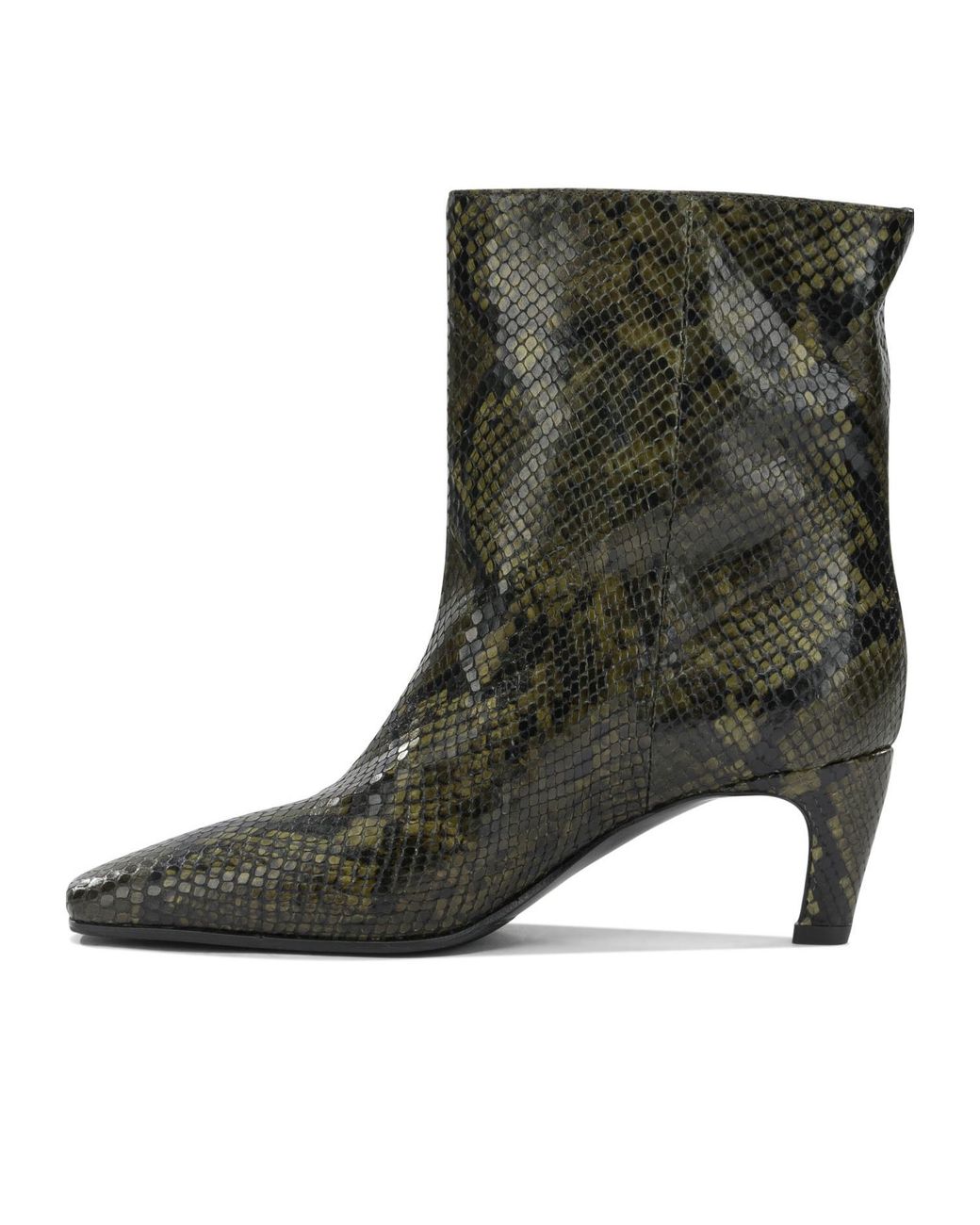 Strategia Green Pointed Ankle Boots