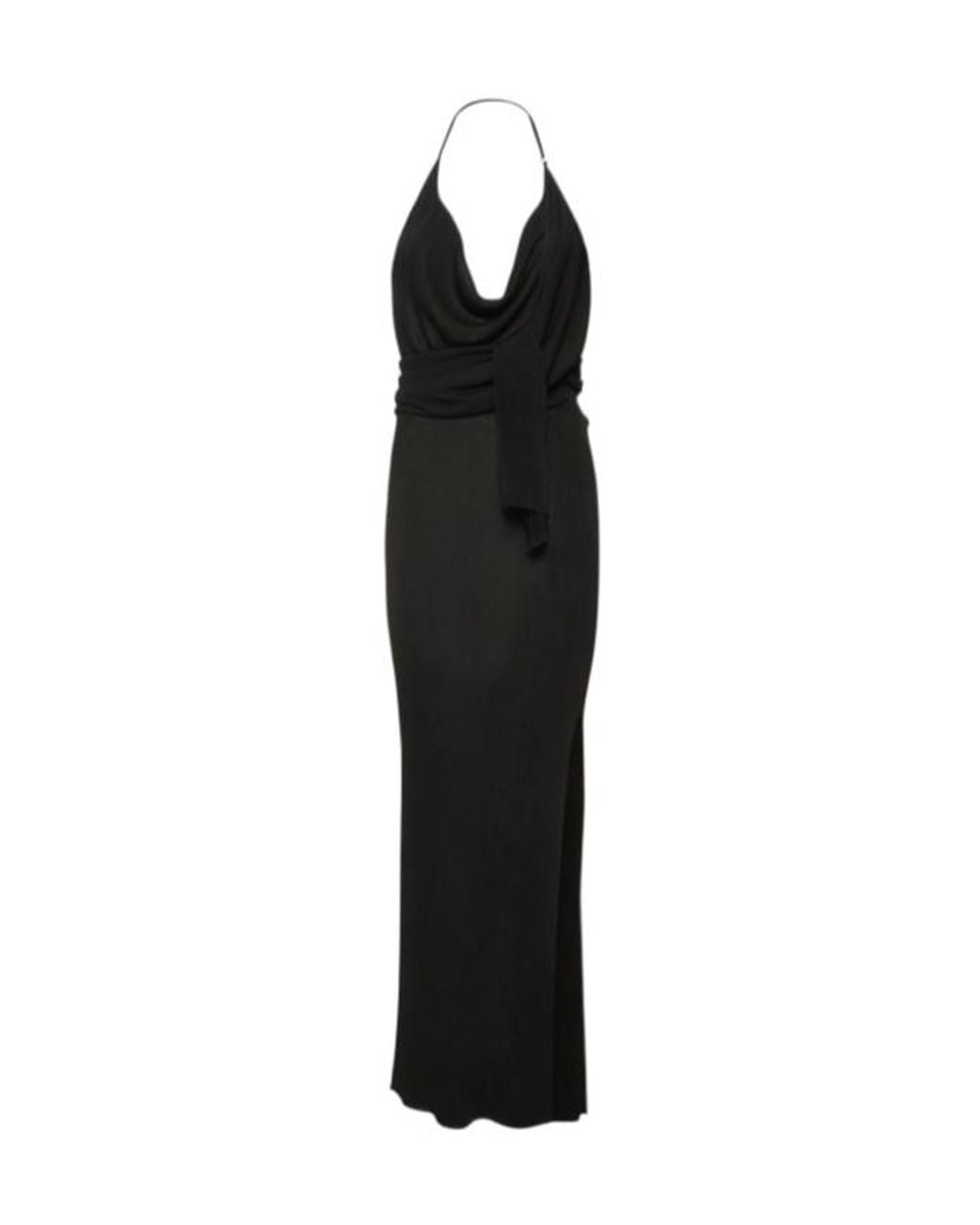 AYA MUSE Black Halter Neck Dress