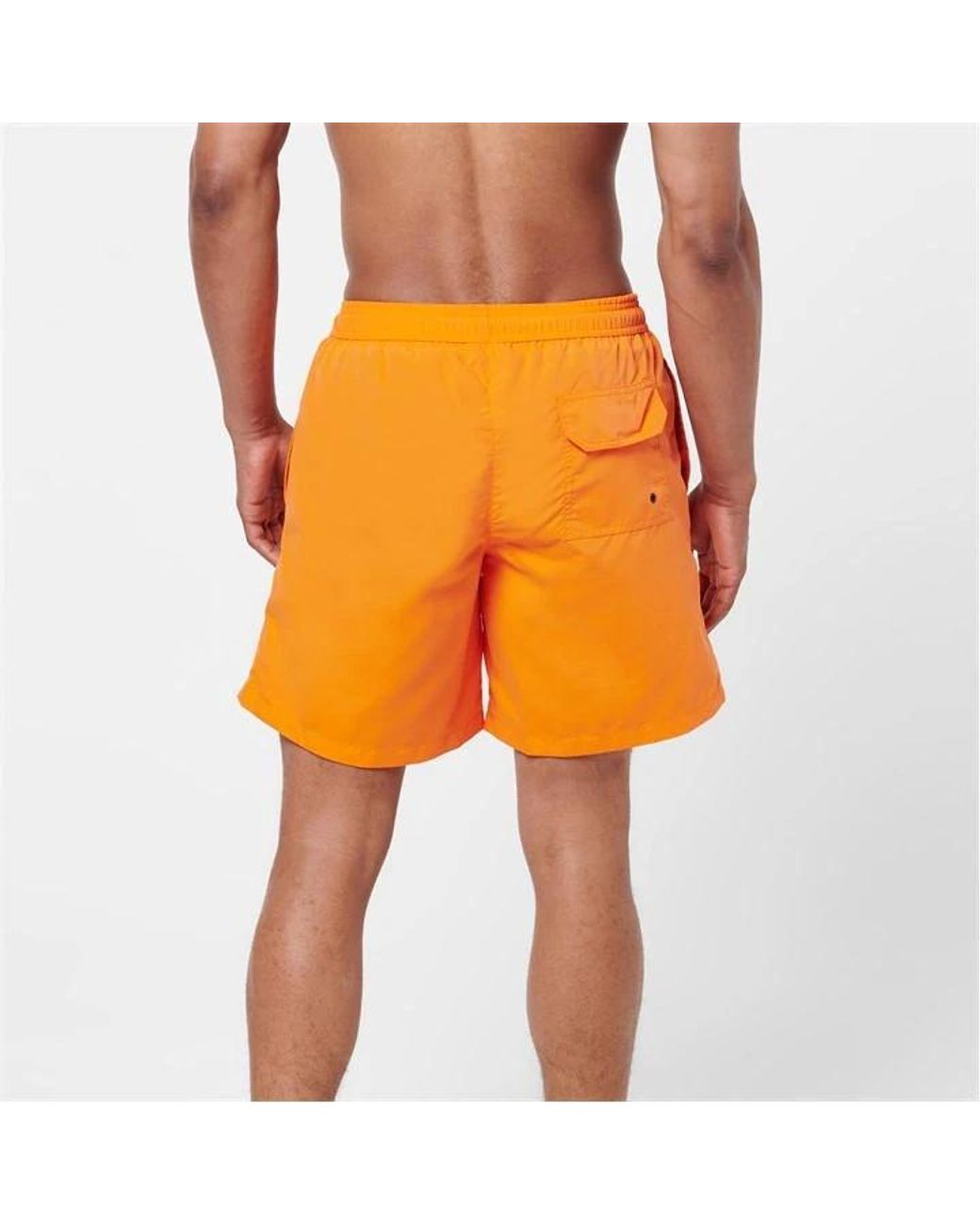 Heron Preston Orange Logo Patch Swim Shorts for men