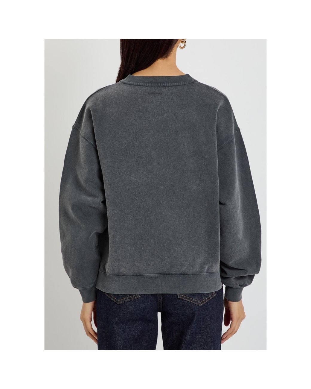 Anine Bing Gray Cotton Sweatshirt