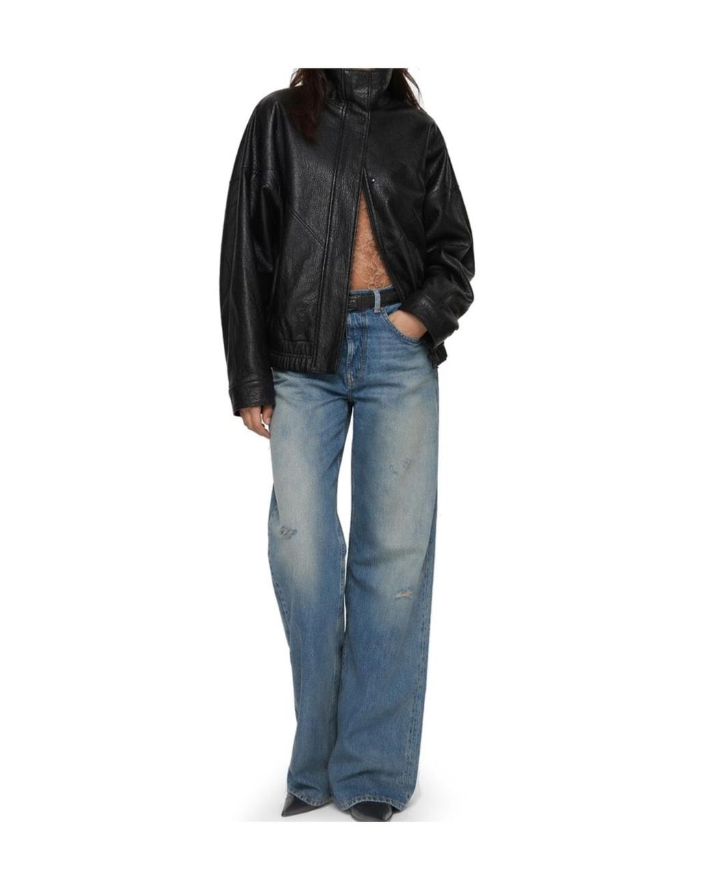 Acne Blue Relaxed Straight-Leg Jeans