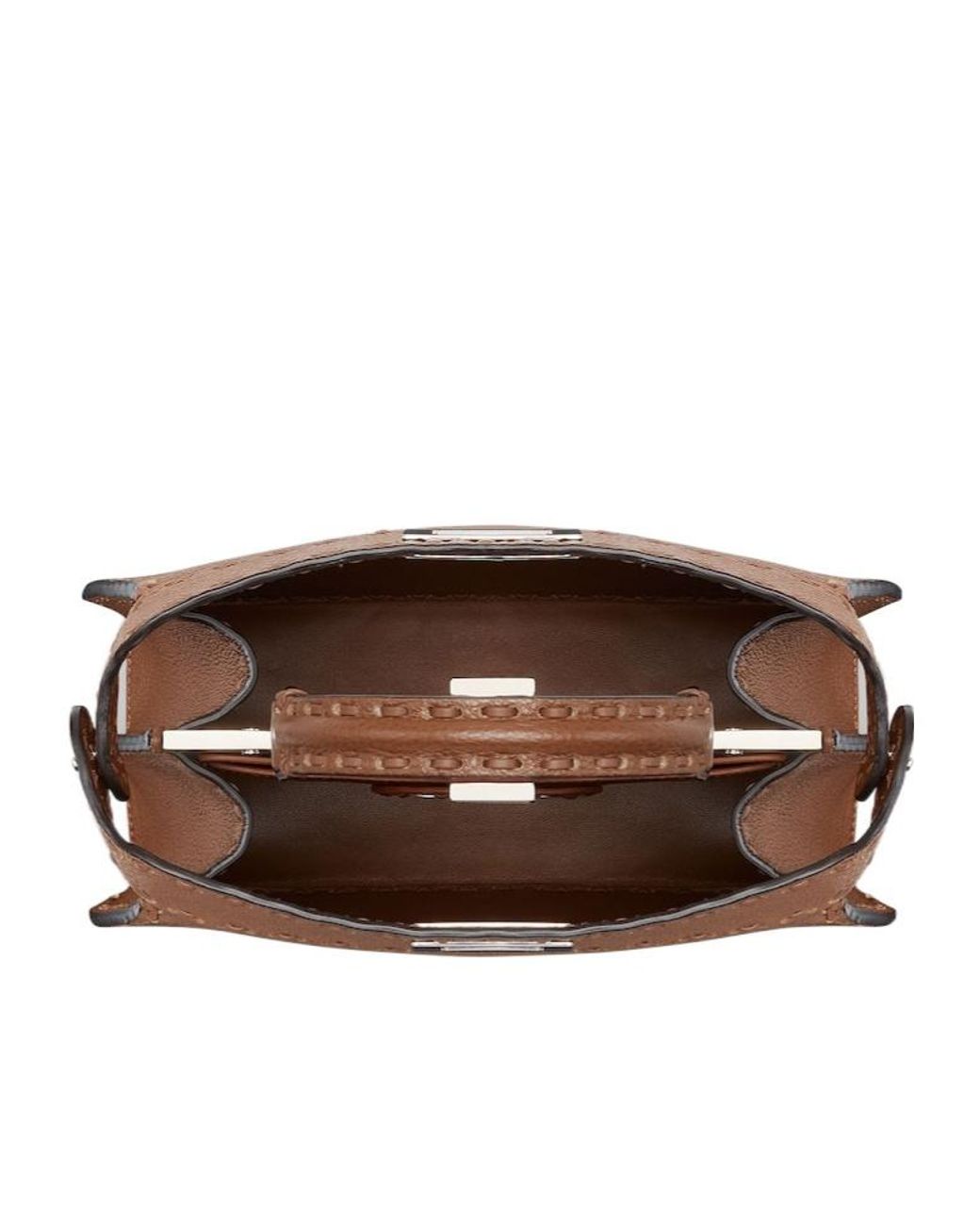 Fendi Brown Peekaboo Iseeu Small Tote Bag