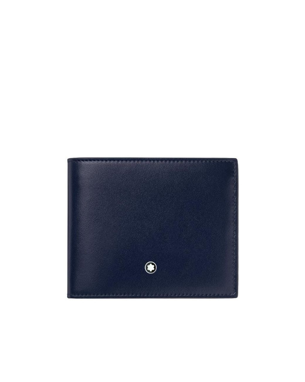 Montblanc Blue Logo Plaque Bi-Fold Wallet for men