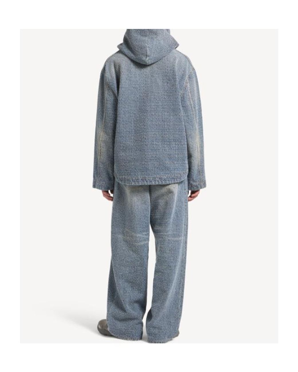 Balenciaga Blue Stitch Baggy Jeans for men