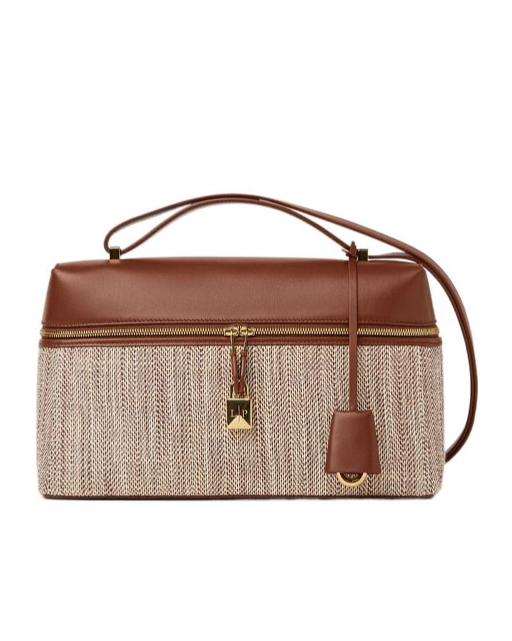 Loro Piana Brown Extra Zipper Shoulder Bag